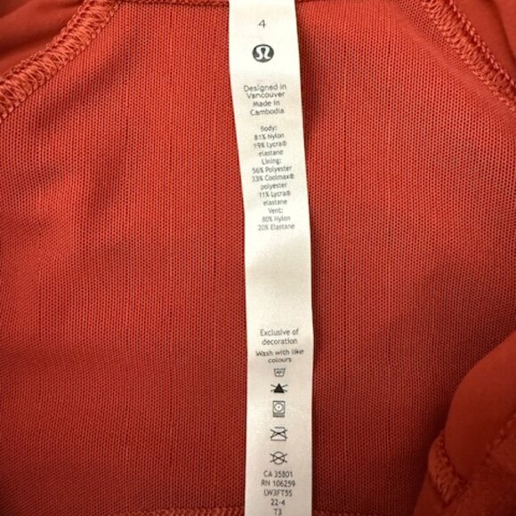 Lululemon Nulu Cropped Define Jacket - Cayenne Women’s Size 4 - Picture 4 of 4